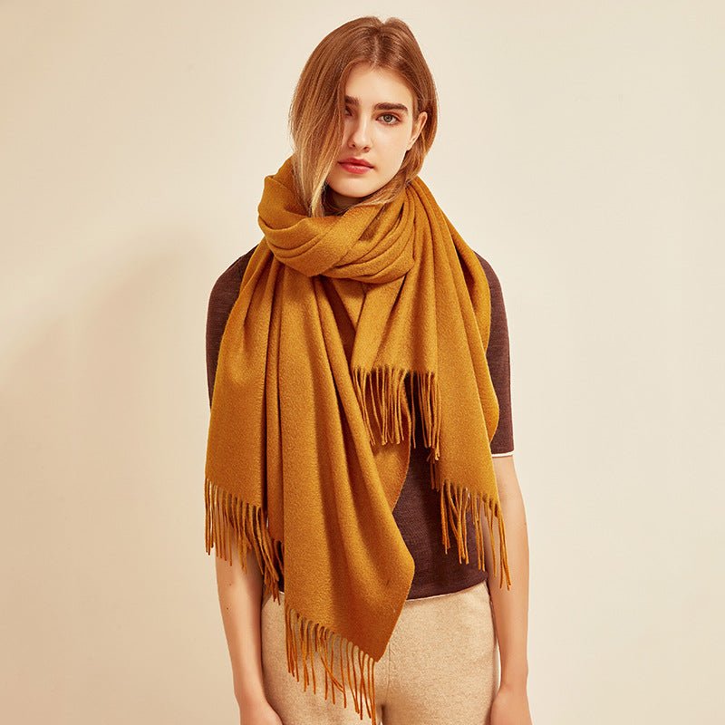 Women's Luxurious Cashmere Shawl and Wraps Large Soft Cashmere Scarf with Tassel - slipintosoft