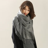 Women's Luxurious Cashmere Shawl and Wraps Large Soft Cashmere Scarf with Tassel - slipintosoft