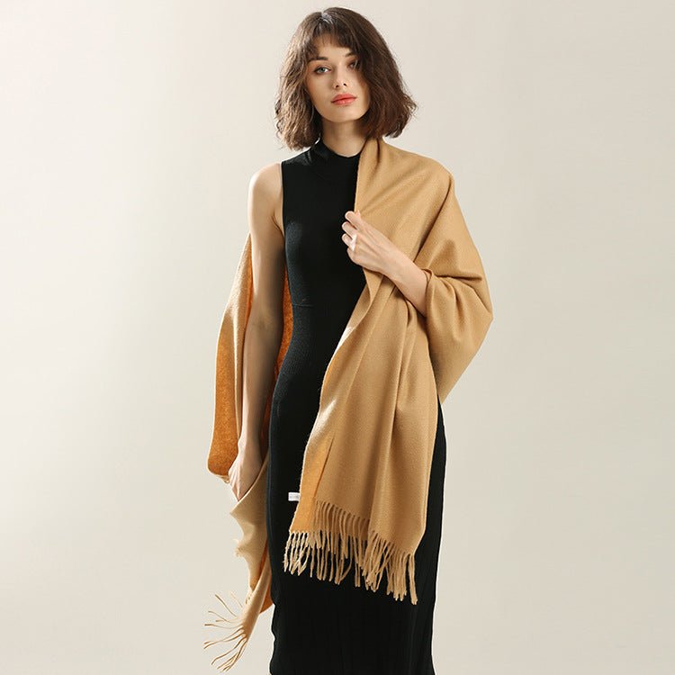 Women's Luxurious Cashmere Shawl and Wraps Large Soft Cashmere Scarf with Tassel - slipintosoft