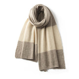 Womens Mixed Colors Pure Cashmere Scarf Classic Cashmere Accessories for Winter - slipintosoft