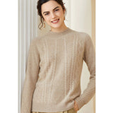 Women's Mock Neck Cashmere Sweater Long Sleeve Warm Cashmere Tops - slipintosoft