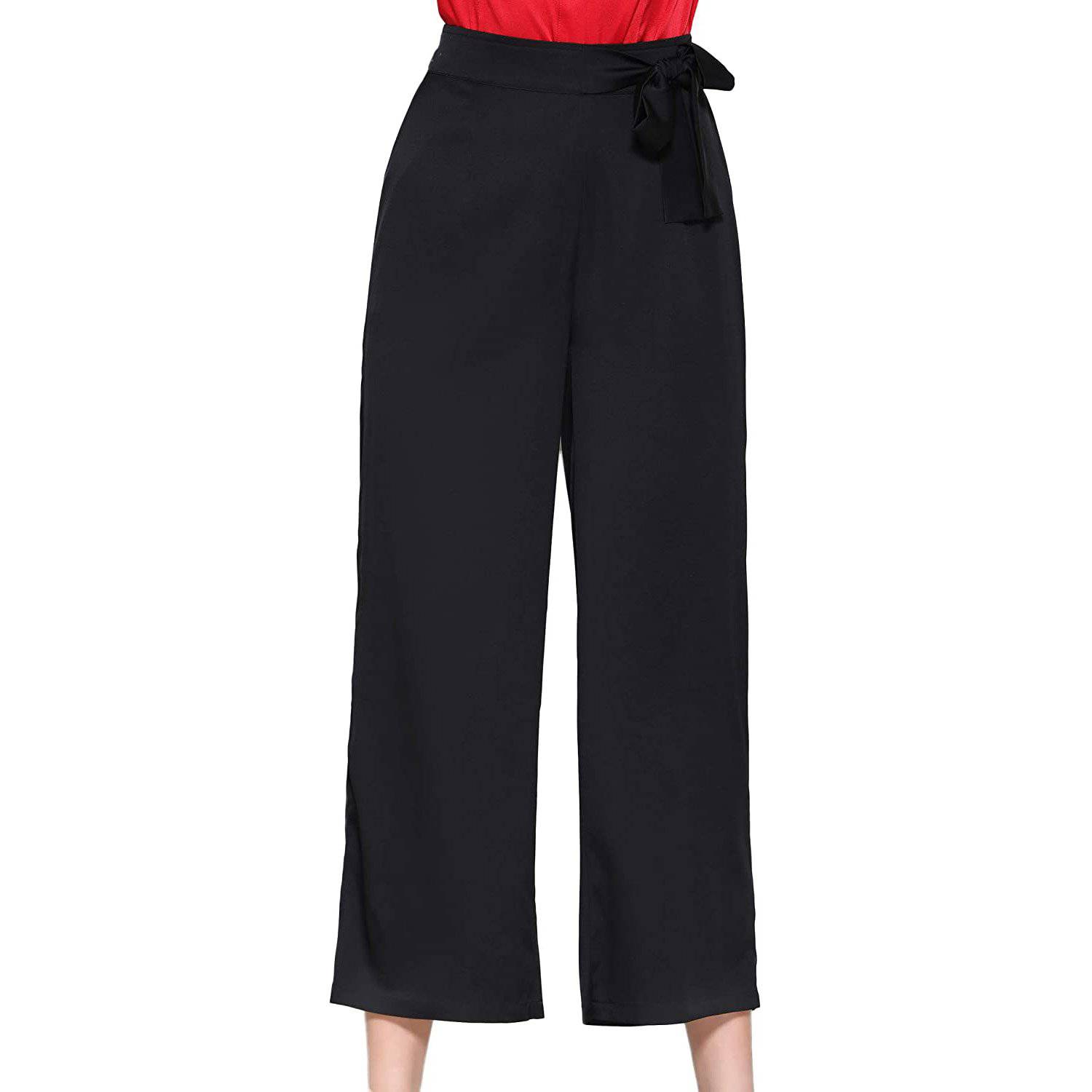 Women Silk Cropped Pants Mulberry Silk trousers Elasticized Waistband - slipintosoft