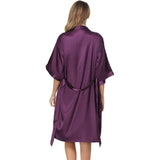 Long Silk Nightgown And Robe Set for Women Sexy  Silk Sleepwear -  slipintosoft