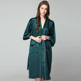 Womens Silk Nightgown And Robe Set Long 100% Silk Sleepwear