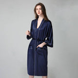 womens Silk nightgown and robe set Long 100% Mulberry Silk Sleepwear