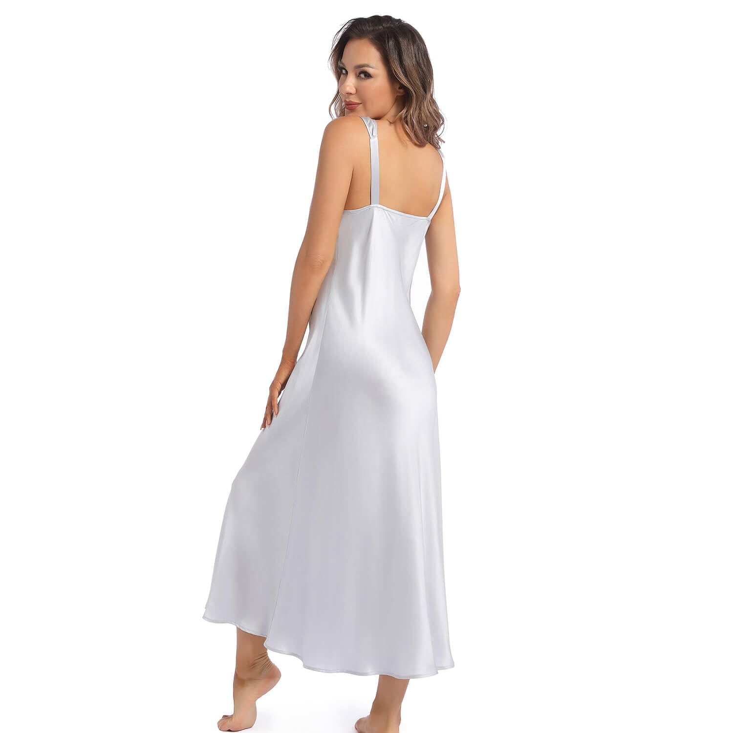 Women's Silk Nightgown Pure Long Loose Ladies Silk Dresses - slipintosoft