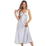 Women's Silk Nightgown Pure Long Loose Ladies Silk Dresses - slipintosoft
