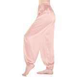 Womens Silk Pajama Pants Wide Leg loose Casual Silk Pants