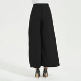 Womens Silk Pants High Waist Loose Silk Trousers With Pockets