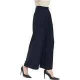 Womens Silk Pants High Waist Loose Silk Trousers With Pockets