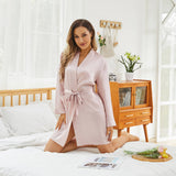 Short Mulberry Silk Robe For Women With Belt Luxury Real Sexy Silk Bathrobe - slipintosoft