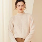 Women's Turtleneck Cashmere Sweater Long Sleeve Warm Cashmere Sweater - slipintosoft