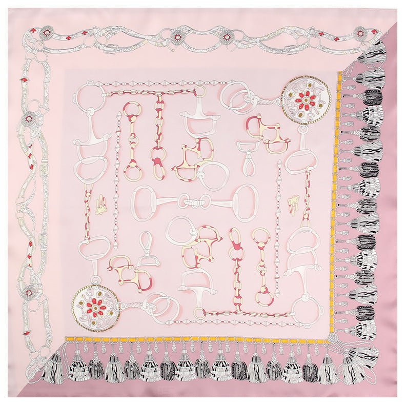 21''x21'' Womens Versatile Mulberry Silk Chic Printed Square Silk Scarf - slipintosoft