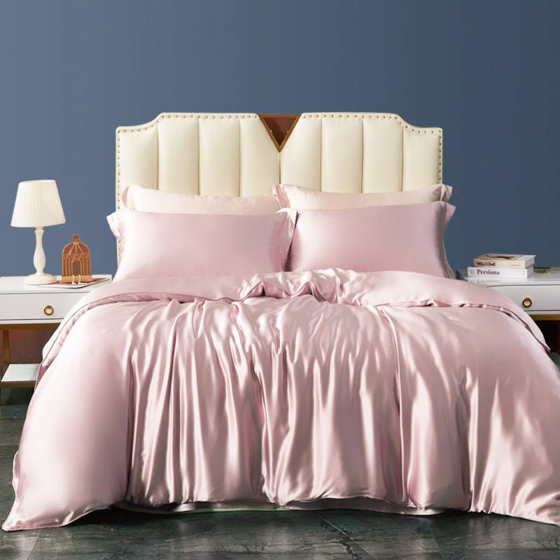 22 Momme 3PCS Duvet Cover Set Seamless Luxury Silk Bedding Set - slipintosoft