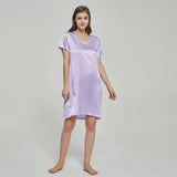 19 Momme Women's Silk Nightgown Classic Round Neck Ladies' Pure Multi-colors Silk Dresses -  slipintosoft