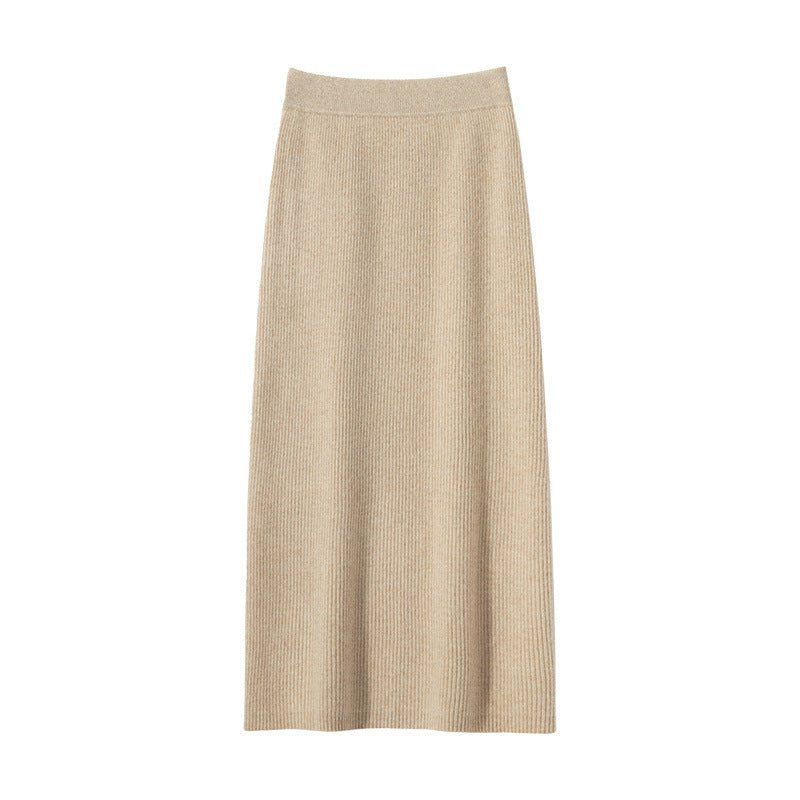 Women's Cashmere A Line Skirt Solid Cashmere Sheath Dresses Multi-colors - slipintosoft