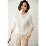 Women's Mock Neck Cashmere Sweater Cut-out Knitted Cashmere Pullover - slipintosoft